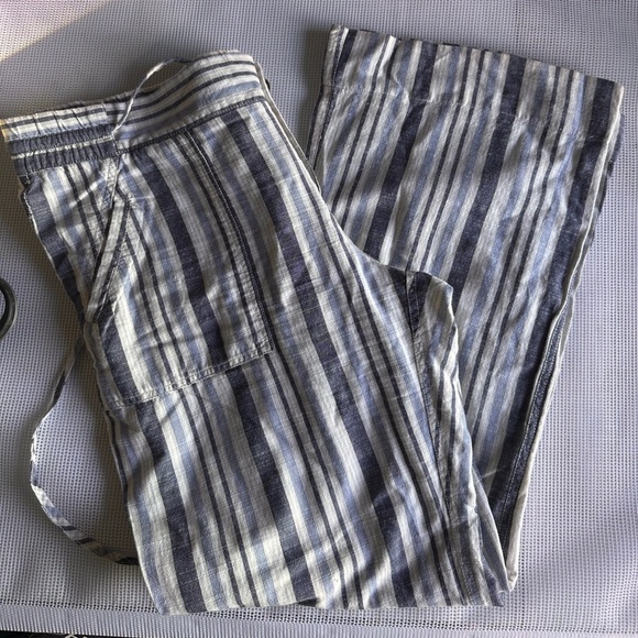 KUT FROM THE KLOTH WOMENS SIZE 12 Striped Blue and White Pants - Picture 1 of 9
